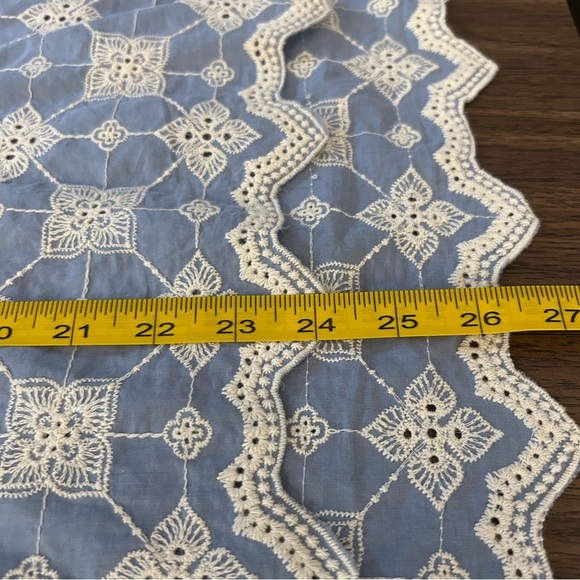 Zara Blue and White Bell Sleeve Blouse M - Picture 10 of 11